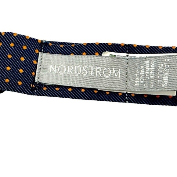 Nordstrom Boy’s Blue Joey Dot Silk Bow Tie One Size - Picture 3 of 4